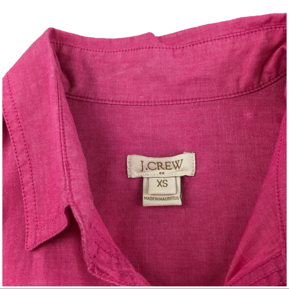 J. Crew Pink Popover Cotton Top - Picture 6 of 6